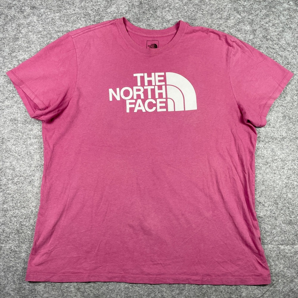 The North Face T-Shirt Mens XXL Pink Half Dome Short Sleeve Crewneck Tee